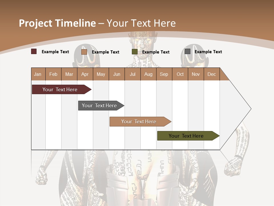 D Render Wallpaper Cyborg PowerPoint Template