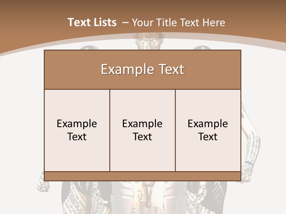 D Render Wallpaper Cyborg PowerPoint Template