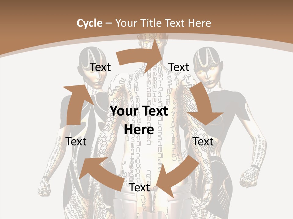 D Render Wallpaper Cyborg PowerPoint Template