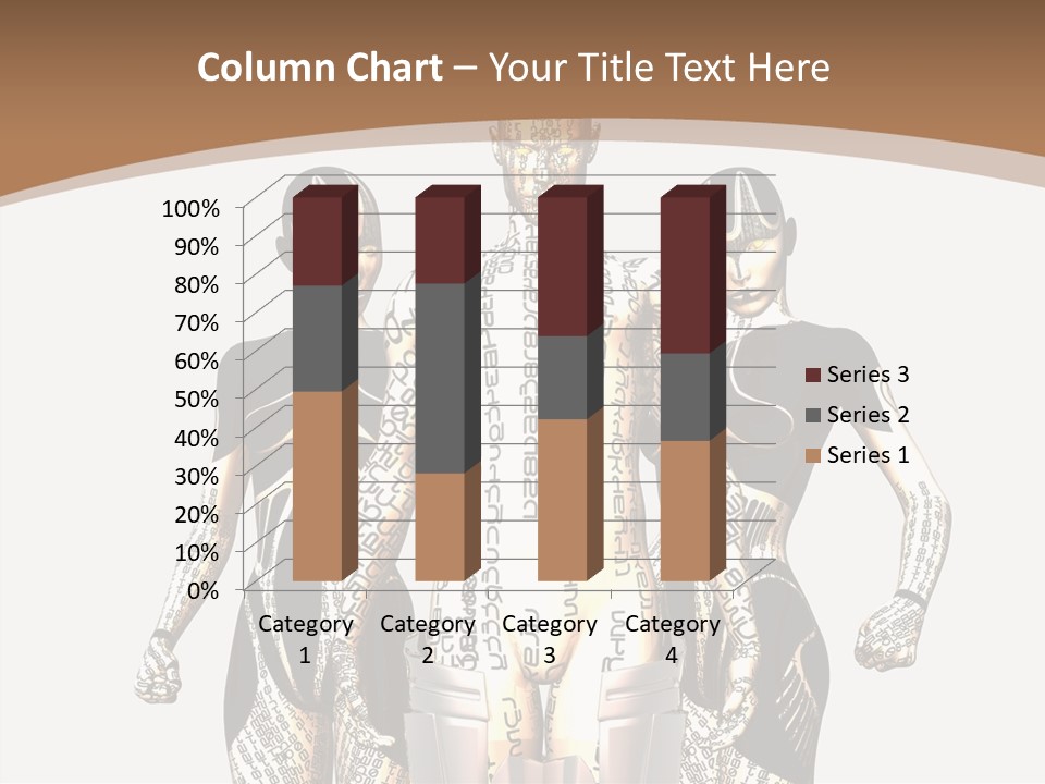 D Render Wallpaper Cyborg PowerPoint Template