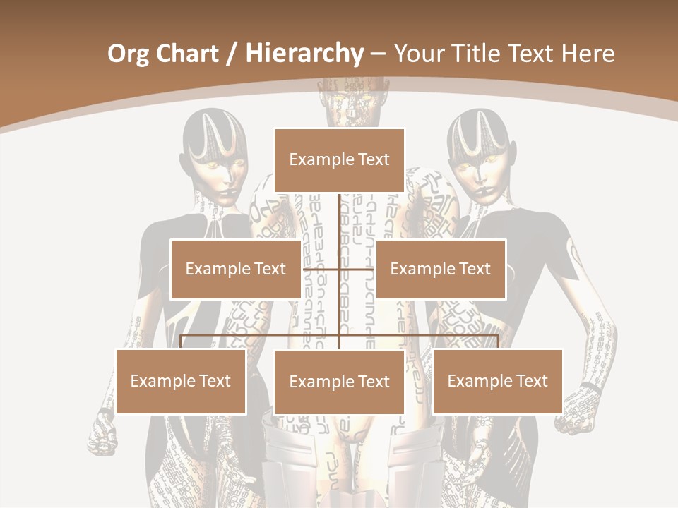 D Render Wallpaper Cyborg PowerPoint Template
