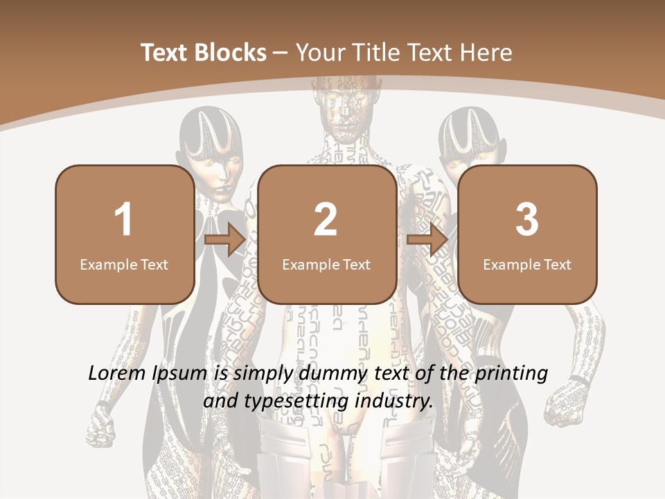 D Render Wallpaper Cyborg PowerPoint Template