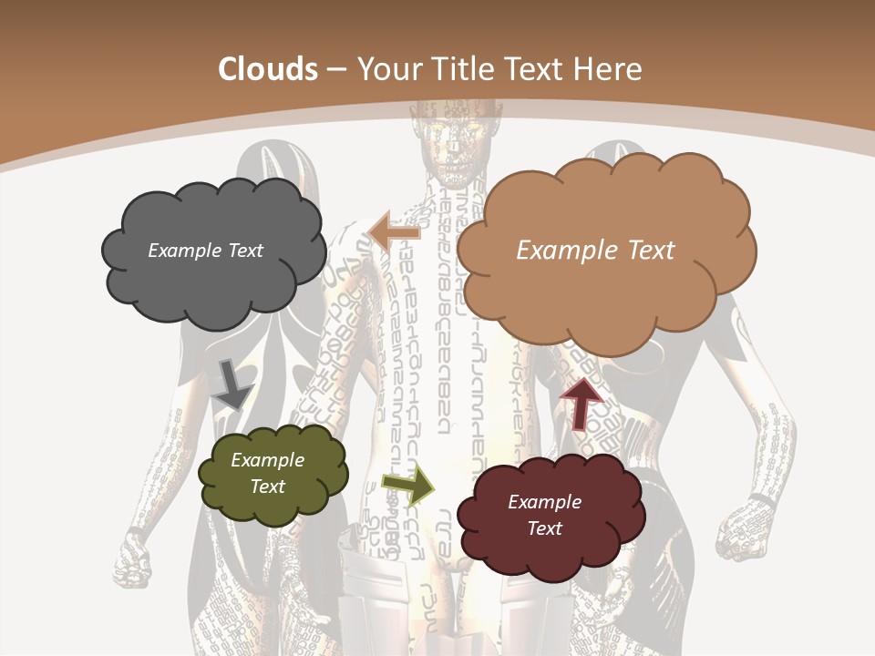 D Render Wallpaper Cyborg PowerPoint Template