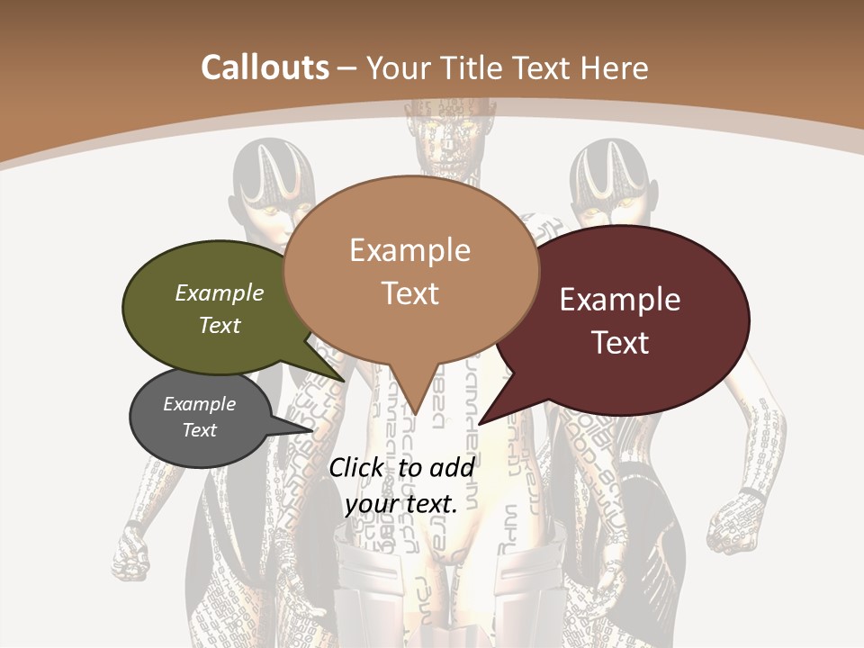 D Render Wallpaper Cyborg PowerPoint Template
