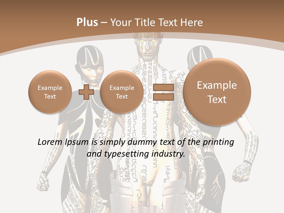 D Render Wallpaper Cyborg PowerPoint Template