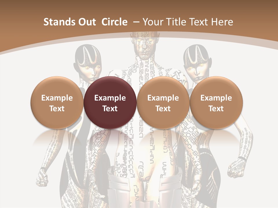 D Render Wallpaper Cyborg PowerPoint Template