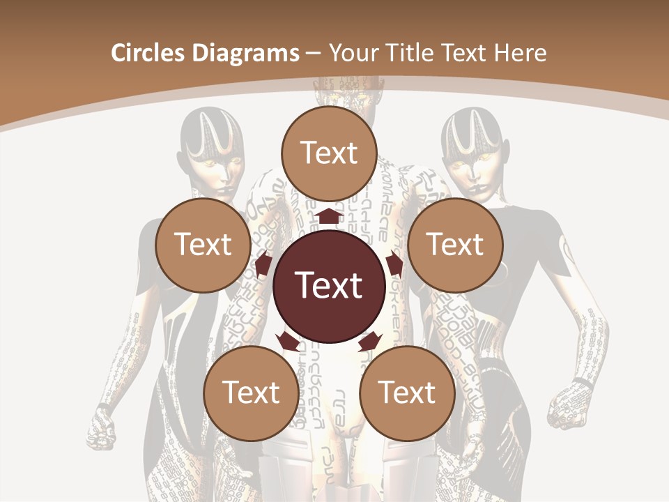 D Render Wallpaper Cyborg PowerPoint Template