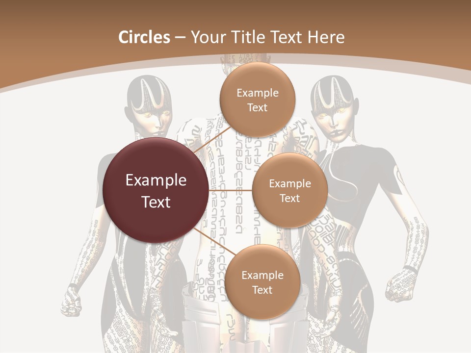 D Render Wallpaper Cyborg PowerPoint Template