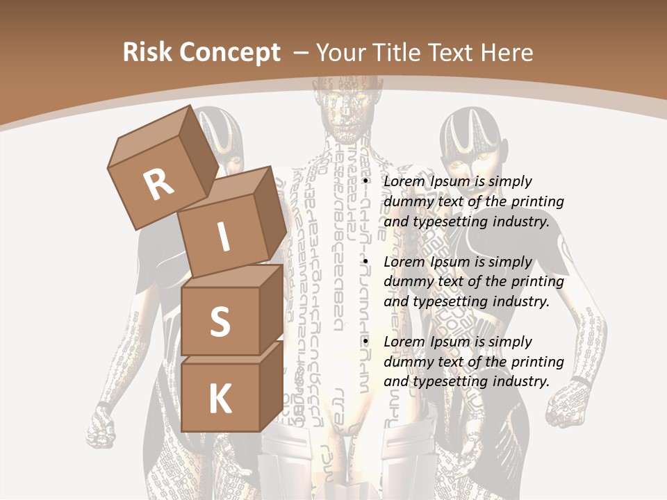 D Render Wallpaper Cyborg PowerPoint Template