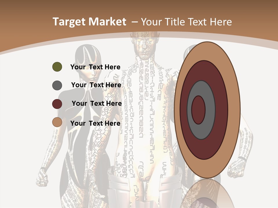 D Render Wallpaper Cyborg PowerPoint Template