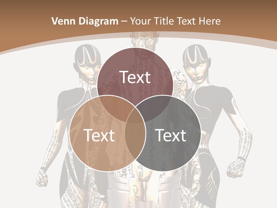 D Render Wallpaper Cyborg PowerPoint Template