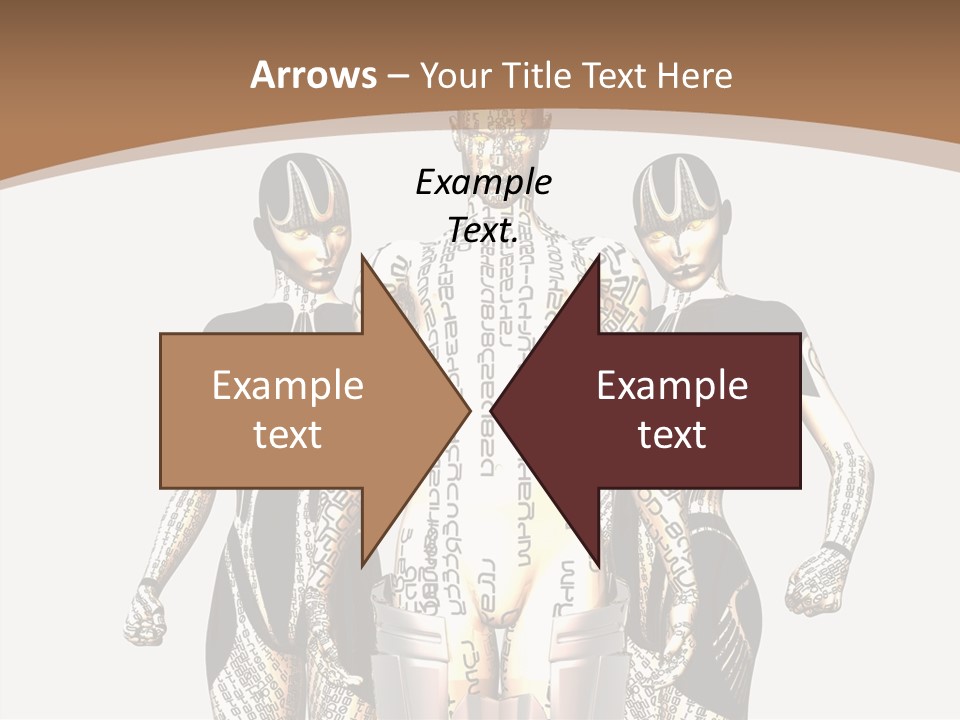 D Render Wallpaper Cyborg PowerPoint Template