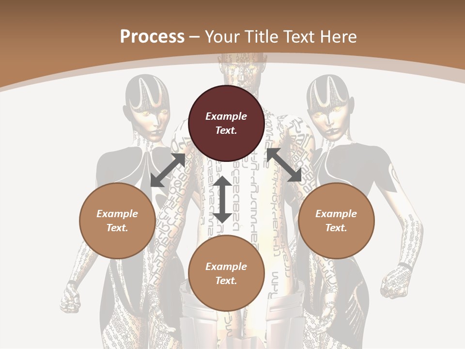D Render Wallpaper Cyborg PowerPoint Template