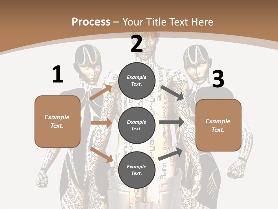 D Render Wallpaper Cyborg PowerPoint Template
