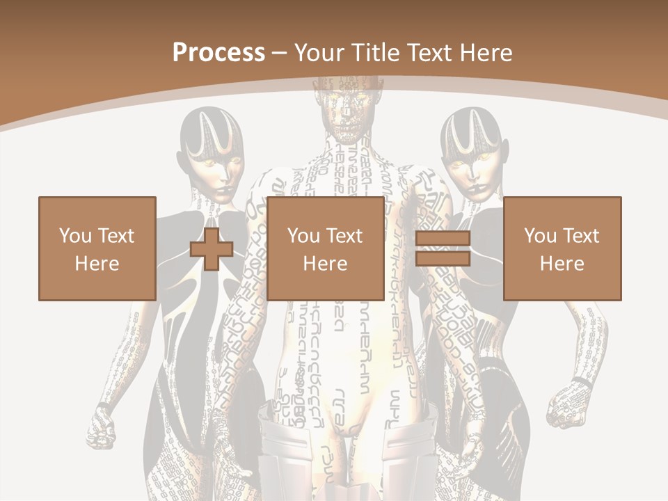 D Render Wallpaper Cyborg PowerPoint Template