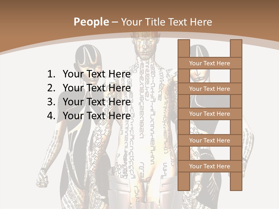 D Render Wallpaper Cyborg PowerPoint Template