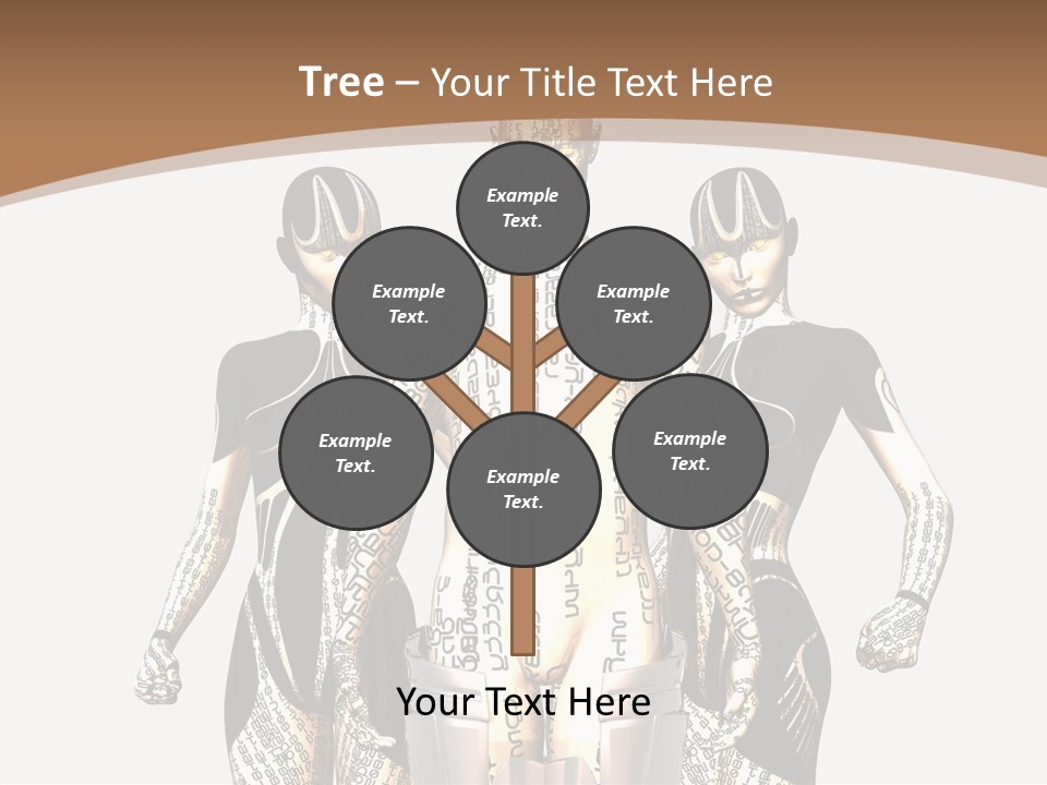 D Render Wallpaper Cyborg PowerPoint Template