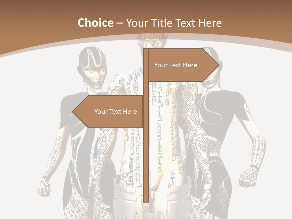 D Render Wallpaper Cyborg PowerPoint Template