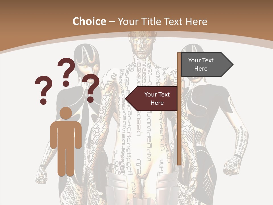 D Render Wallpaper Cyborg PowerPoint Template