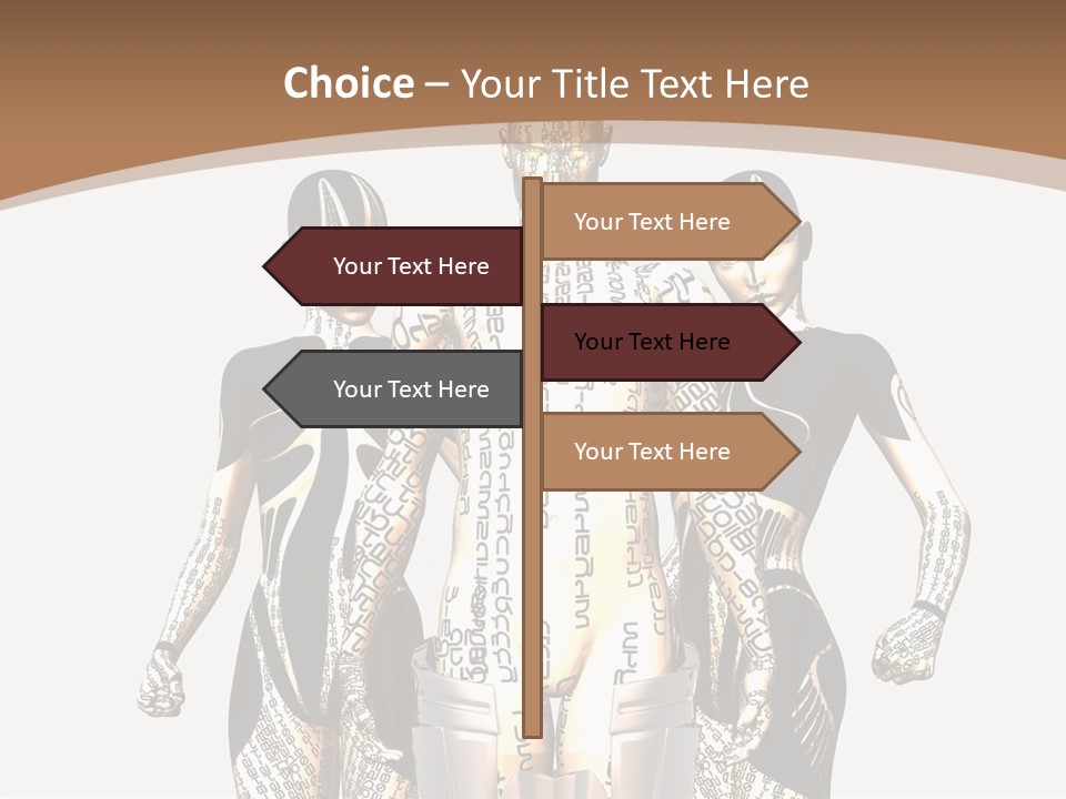 D Render Wallpaper Cyborg PowerPoint Template