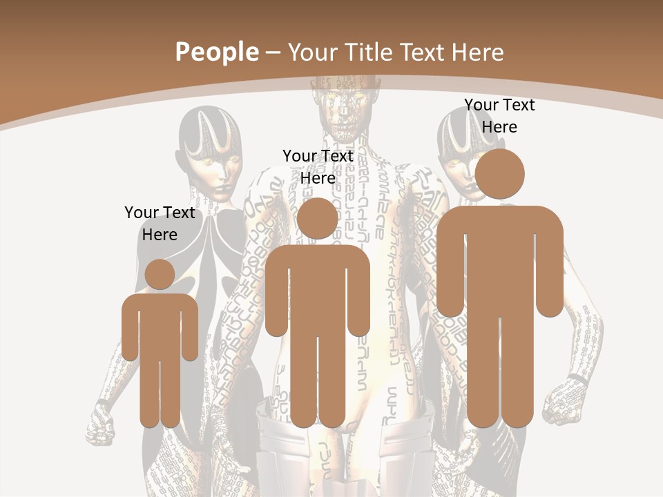 D Render Wallpaper Cyborg PowerPoint Template