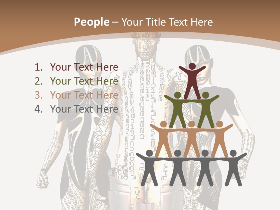 D Render Wallpaper Cyborg PowerPoint Template