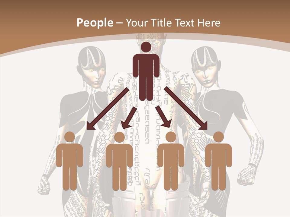 D Render Wallpaper Cyborg PowerPoint Template