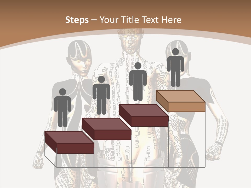 D Render Wallpaper Cyborg PowerPoint Template