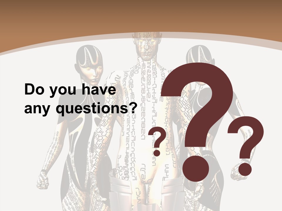 D Render Wallpaper Cyborg PowerPoint Template