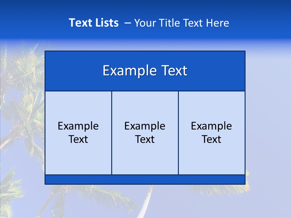 Lush Green Palm Trees On Blue Sky Background PowerPoint Template