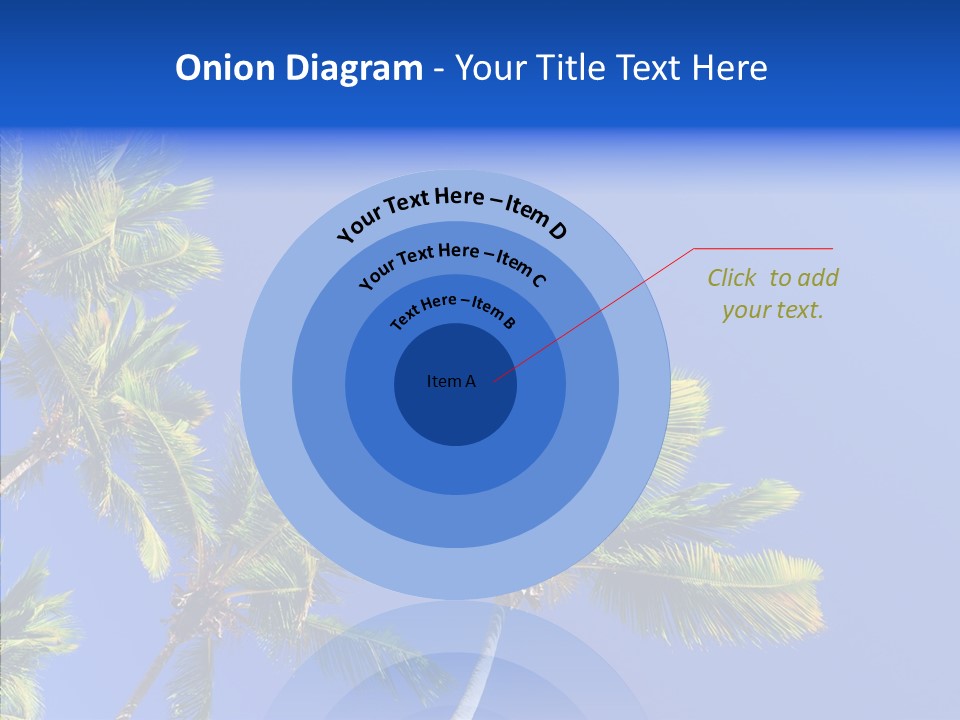 Lush Green Palm Trees On Blue Sky Background PowerPoint Template