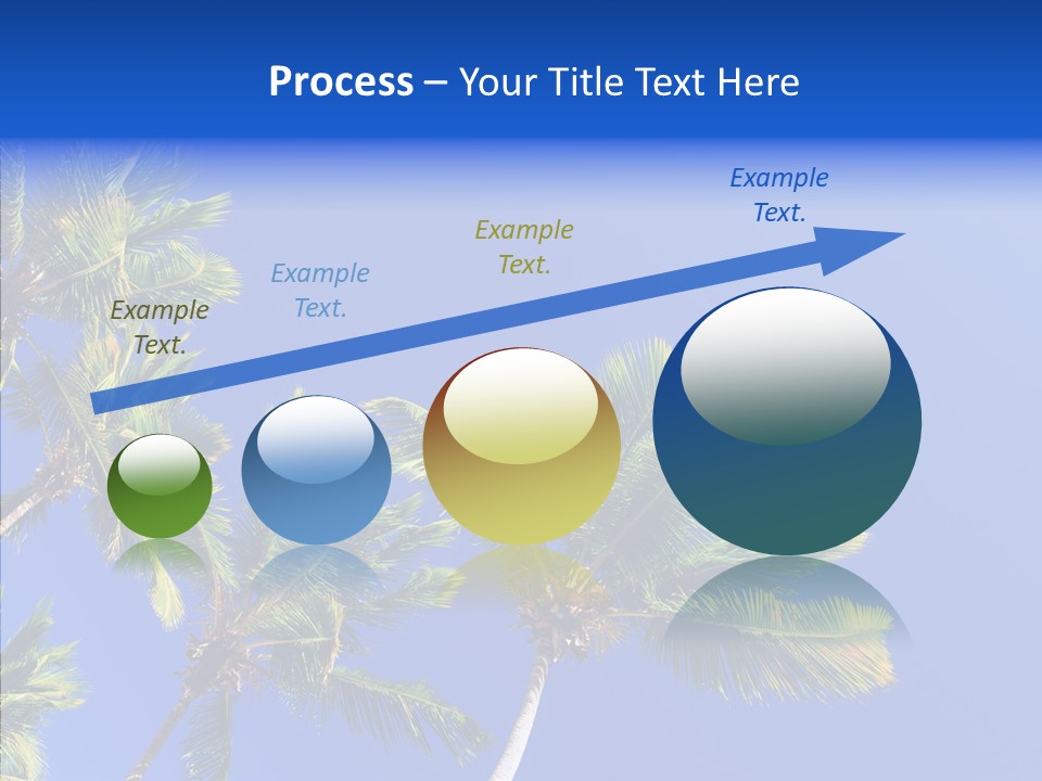 Lush Green Palm Trees On Blue Sky Background PowerPoint Template