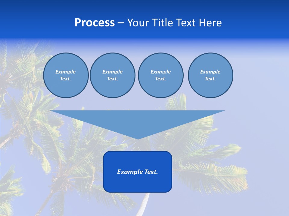 Lush Green Palm Trees On Blue Sky Background PowerPoint Template