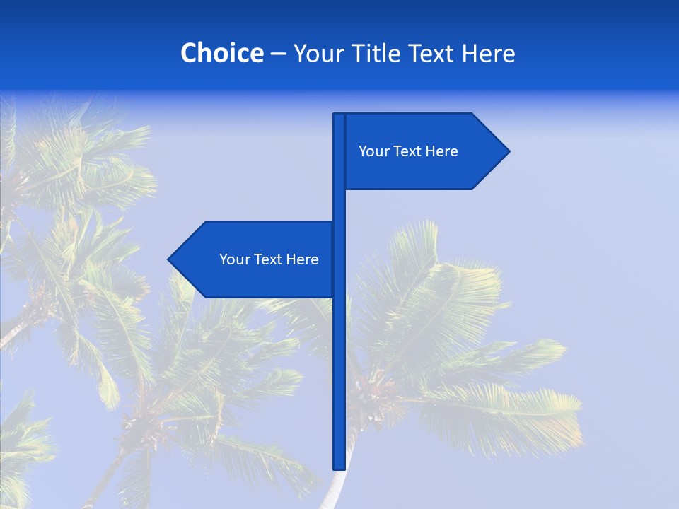 Lush Green Palm Trees On Blue Sky Background PowerPoint Template