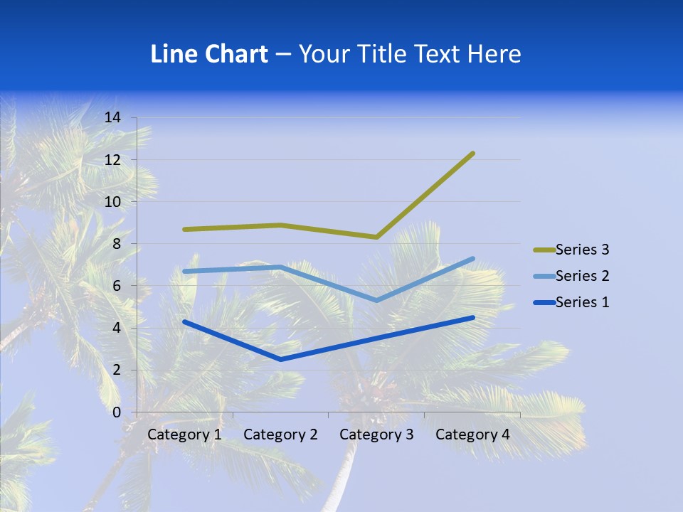 Lush Green Palm Trees On Blue Sky Background PowerPoint Template