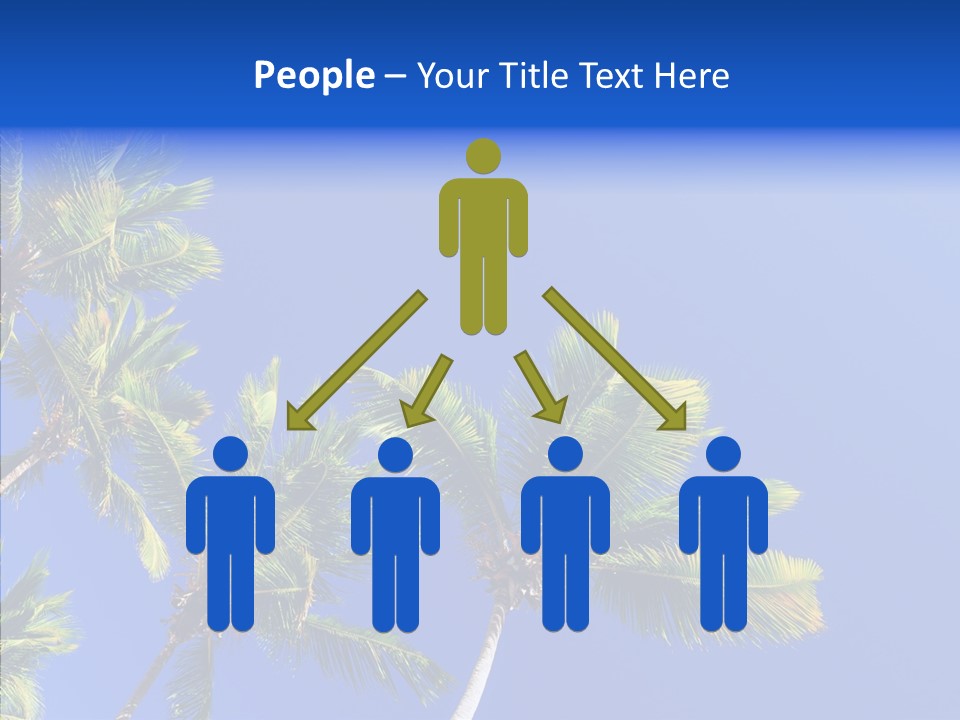 Lush Green Palm Trees On Blue Sky Background PowerPoint Template