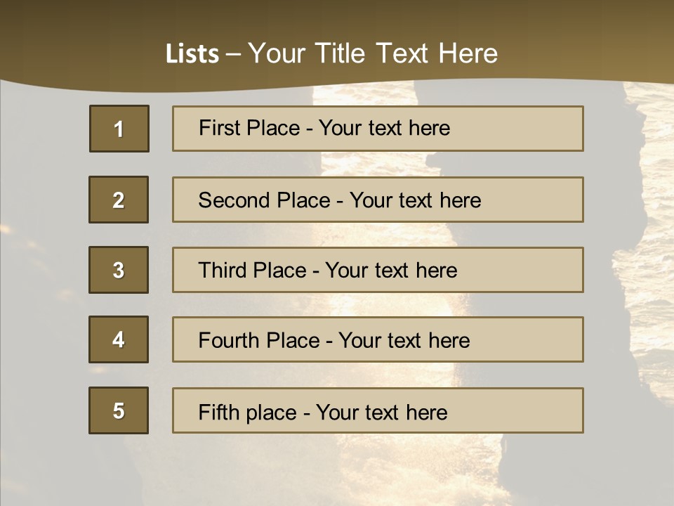 Craters Hawaiian Mound PowerPoint Template