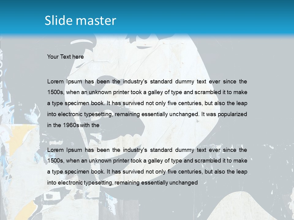 Advertisement Angela Caricature PowerPoint Template