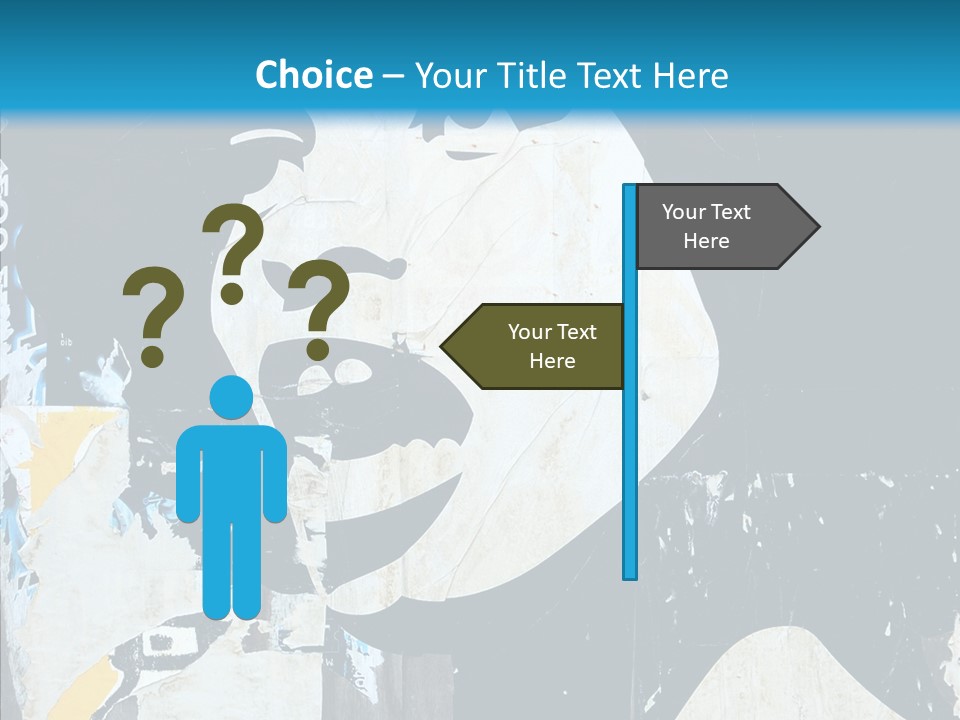 Advertisement Angela Caricature PowerPoint Template