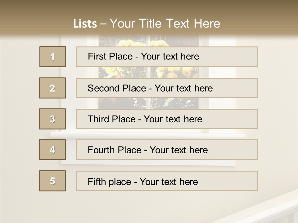 Styles Window Room PowerPoint Template