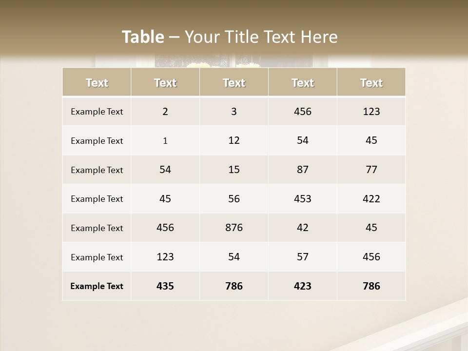 Styles Window Room PowerPoint Template
