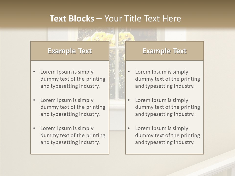 Styles Window Room PowerPoint Template