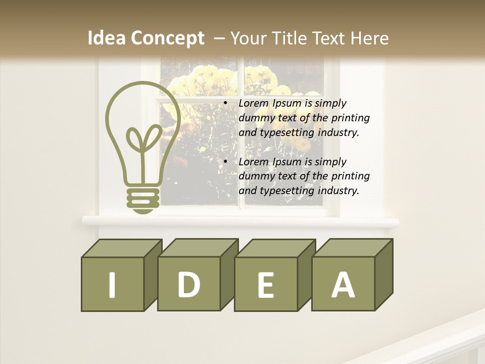 Styles Window Room PowerPoint Template