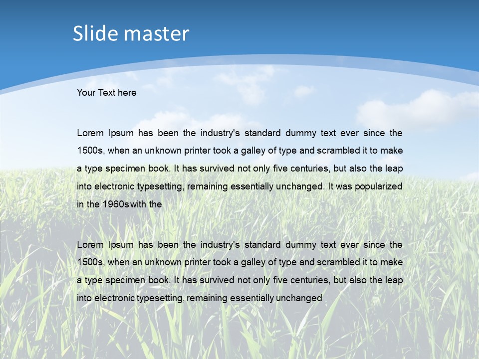 Blue White Wind PowerPoint Template