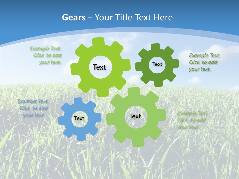 Blue White Wind PowerPoint Template