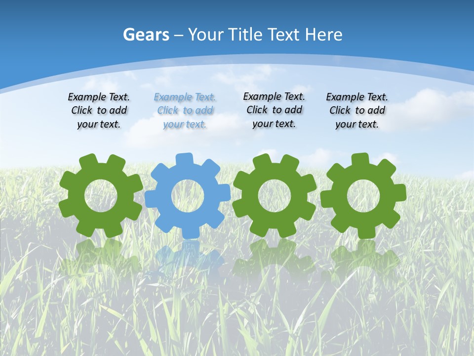 Blue White Wind PowerPoint Template