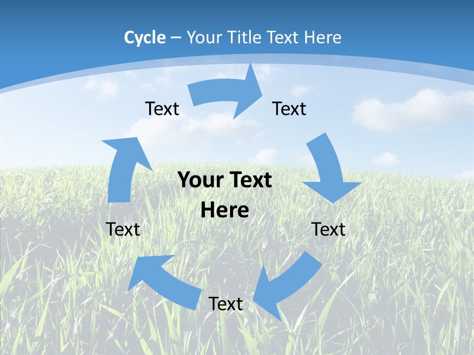 Blue White Wind PowerPoint Template