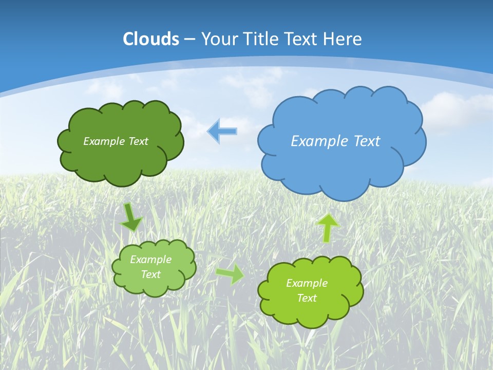 Blue White Wind PowerPoint Template