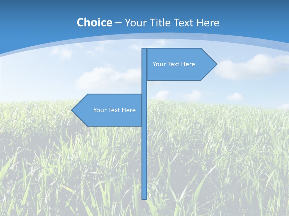 Blue White Wind PowerPoint Template