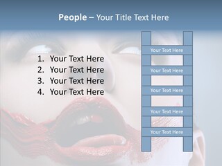 Female Fashion Stunning Happy PowerPoint Template